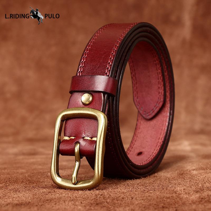 Ретро Женский Пояс, Верхний Слой Коровьей Кожи, Ретро Мода, Универсальный Джинсовый Кожаный Пояс