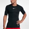 Nike Мужская дышащая эластичная облегающая футболка с коротким рукавом, быстросохнущая, черная