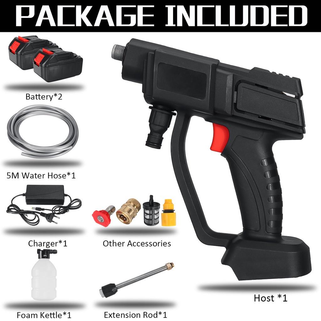 48VF 600 Вт Беспроводная автомобильная мойка Душевая пистолет Мойка высокого давления Электрический распылитель воды Очиститель с аккумулятором 25000 мАч Сад