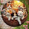 Винтажная металлическая жестяная табличка с котенком, ретро настенное искусство, декор для дома, подарок