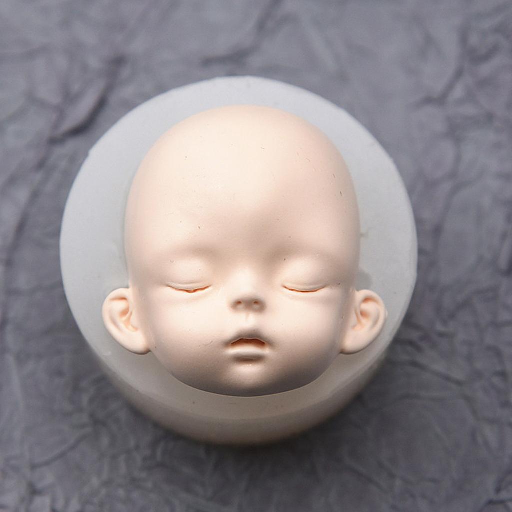 3D голова куклы, детское лицо, силиконовая форма, мыло ручной работы, глина, пластырь, форма для помадки, шоколада, печенья, сахара, ремесло, сделай сам