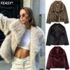 Trendy Women's Thick Lambswool Fur Winter Coat