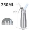 250/500/1000ml Reusable Baking Cream Gun Stainless Steel Cream Foamer Stainless Steel Cream Inlaid Vase Nitrogen Siphon Bottle