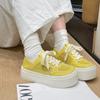 Yellow Mesh Leather Two Wear Little White Shoes Women's Summer New Height Increase Breathable Feet Small Casual Shoes