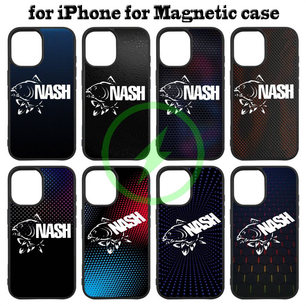 N-Nash Fishing Cool Magnetic Charging Cover Phone Case For IPhone 17 16 14 13 12 11 15 Pro Max For Magsafe Wireless