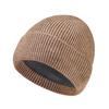 Мужская шапка Yousheng Зимняя теплая шерстяная вязаная шапка Однотонная шапка с утолщенной велюровой подкладкой Шапка для занятий спортом на открытом воздухе Лыжная шапка для велоспорта
