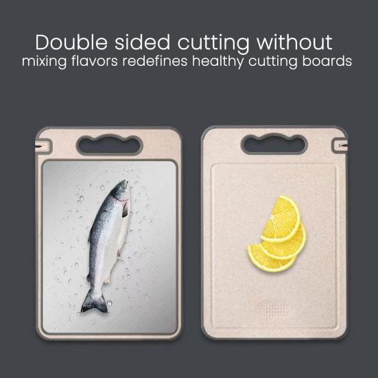 Двусторонняя разделочная доска с ручкой Разделочная доска из нержавеющей стали для мяса