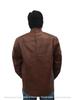 Handmade Men's Jacket Lambskin Brown Leather Racer Quilted Designer Biker Soft