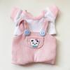 2 Pieces Doll Clothes Fashion Suspender Pants T Shirt Set Casual Outfits for 17cm Dolls