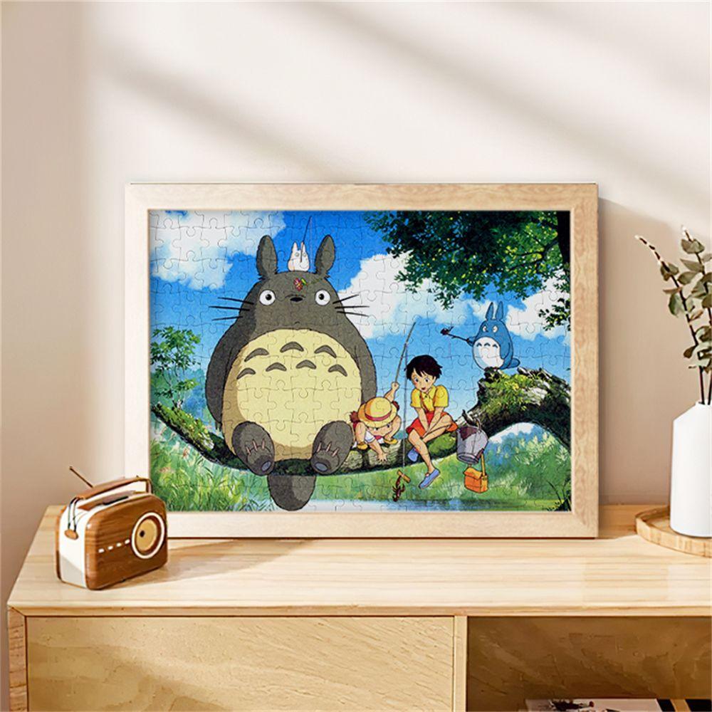 Деревянная головоломка Studio Ghibli Тоторо, милый орнамент и деревянная пазл-головоломка Тоторо с рамкой, DIY декор для стола