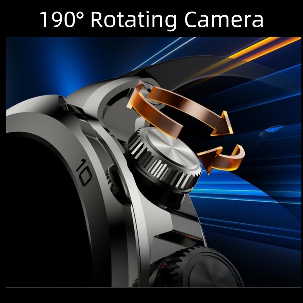 2025 Новинка H19 4G Полный Netcom Смарт-часы Android 9.0 С 1,95-дюймовым Amoled-экраном 900 Вт Вращающаяся камера GPS WIFI Смарт-часы Мужские