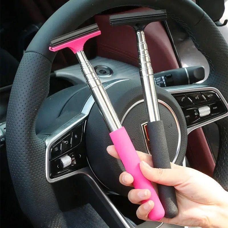 High-Quality Retractable Car Rearview Mirror Squeegee for Rain and Water Removal