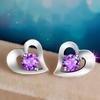Hypoallergenic Silver Stud Earrings for Women - Korean Fashion Jewelry Gift for Valentine's Day or Qixi Festival.