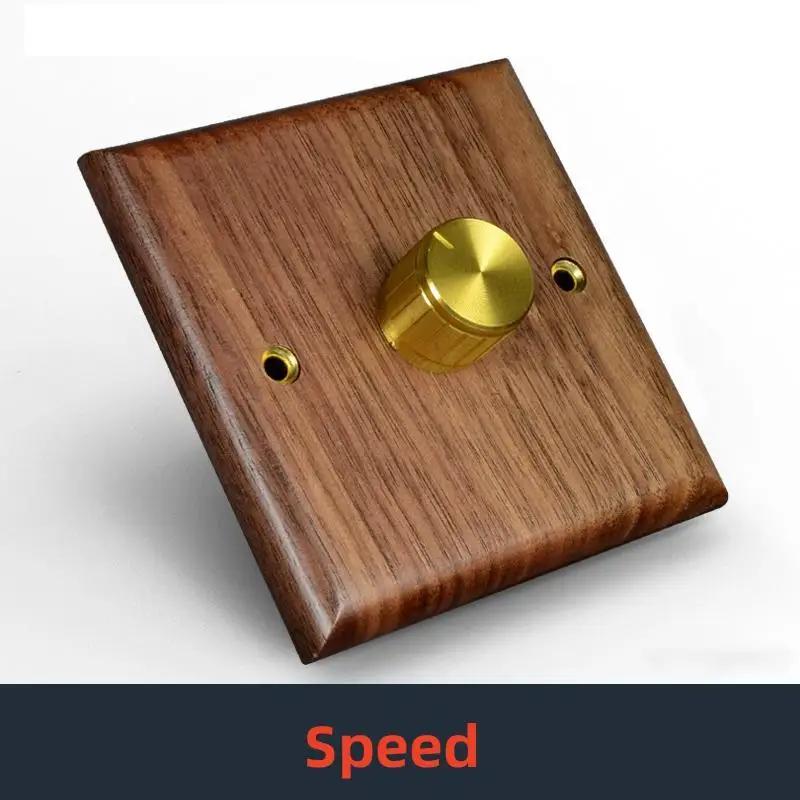 Retro Uk 13A Wall 2gang2way Light Switch,antique Villa High Power USB C Fast Charging Solid Wood Socket,home Speed Dimming Panel