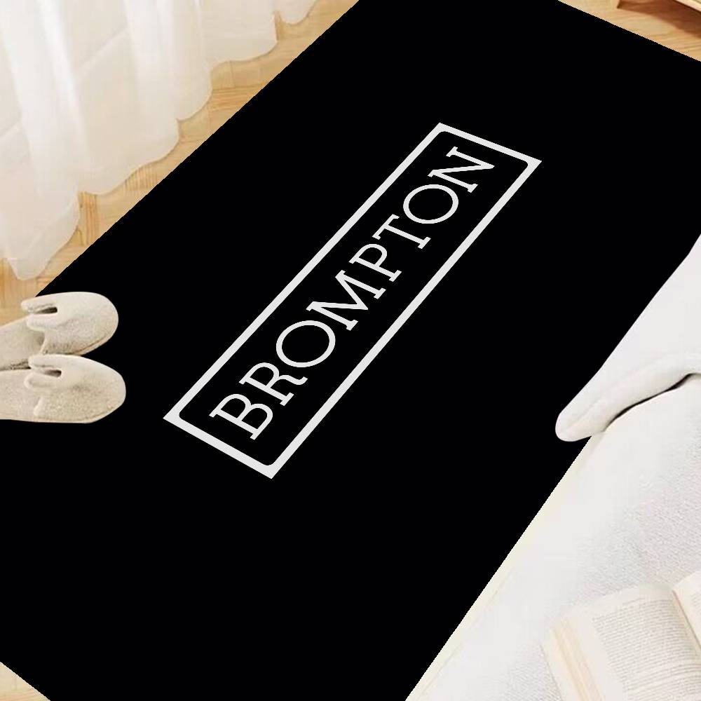 Brompton LOGO Floor Mat Rectangle Anti-slip Home Soft Badmat Front Door Indoor Outdoor Mat el Decor Mat