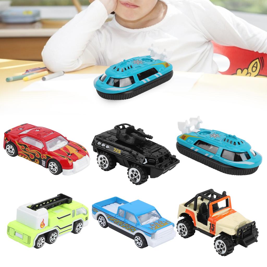 1:64 Alloy Car Toy Simulation Fire Fighting Truck Vehicle Model Children Kid Car Toy6pcs / Set