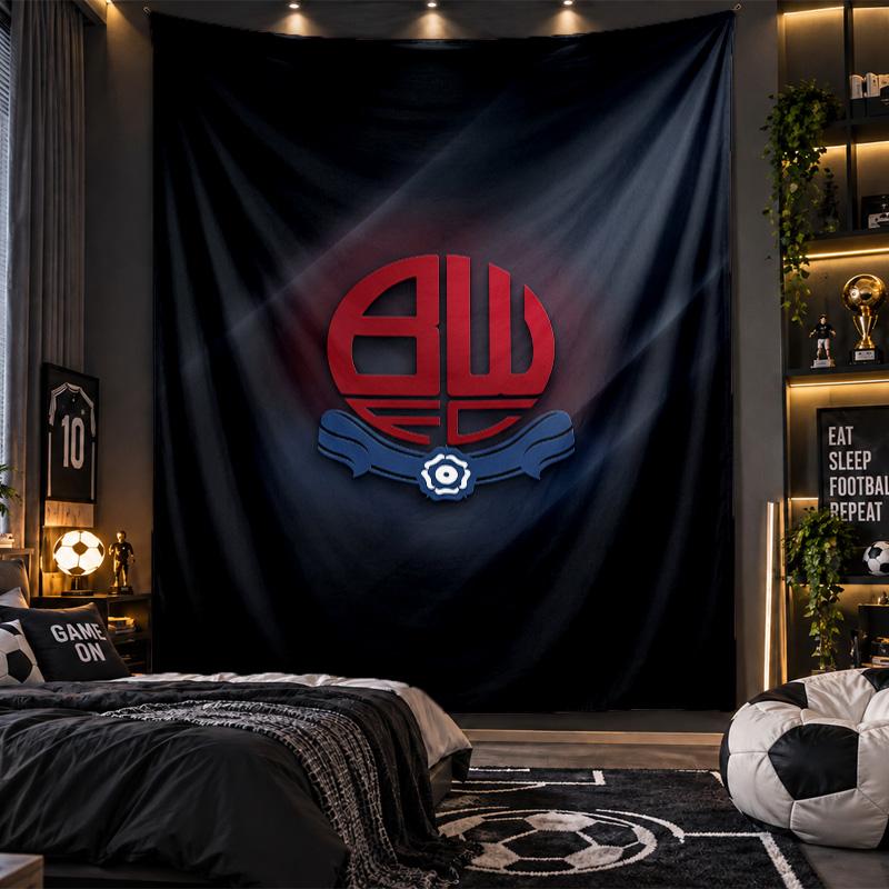 Wall Hanging Tapestry Bolton Wanderers FC Print Cloth for Living Room Bedroom Home Decor