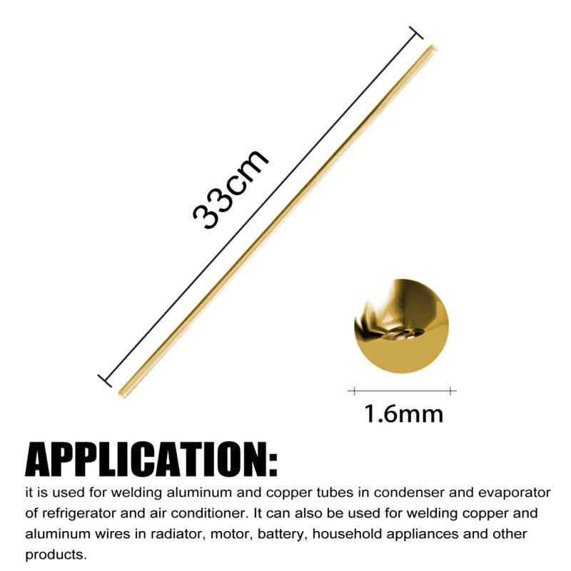 10 шт. медный электрод из нержавеющей стали, сварочный электрод для холодильника, кондиционера, низкая температура, 1,6 мм/2,0 мм, 33 см, электрод