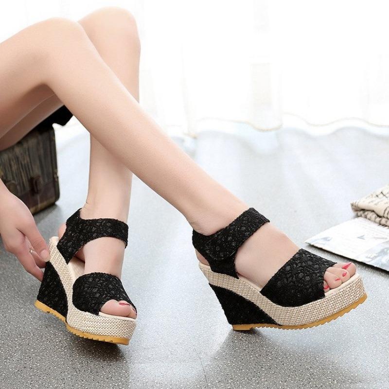Shoes for Women Plus Size 35-40 2025 Summer Elegant Women Platform Sadals Non-slip Wedges Sandalias Mujer Casual Beach Shoes
