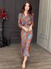 2024 Summer Retro Print Slimming Skirt Set - European & American Design