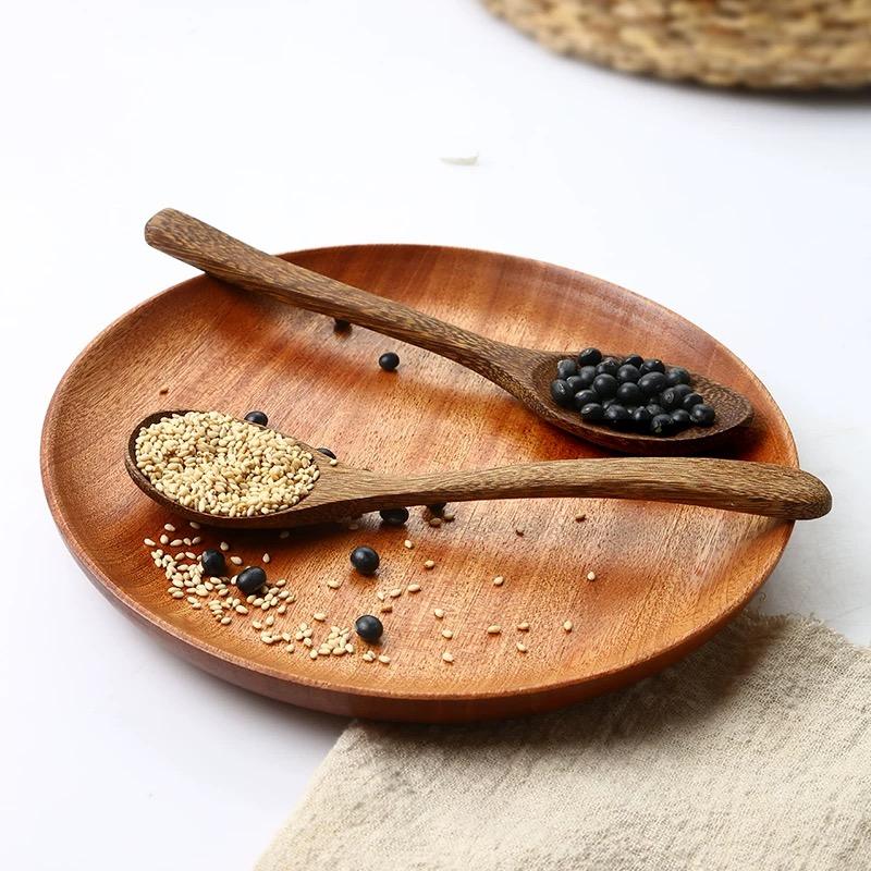 1-6 шт. Деревянная ложка Дерево крыла курицы Длинная ручка Суповая ложка Ложка для перемешивания меда Без лака Без воска Бытовая Большая ложка для риса