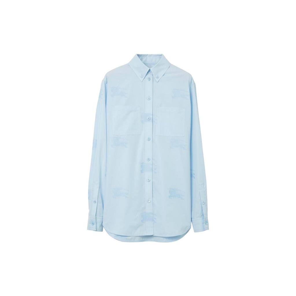 Burberry Женская рубашка SS23, синяя, артикул 80658101