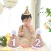 Birthday Hat with Pompom Ball Elasticated Braided No Deformation Wide Applications Decorate Lightweight Newborn Baby Birthday Party Hat for Kids