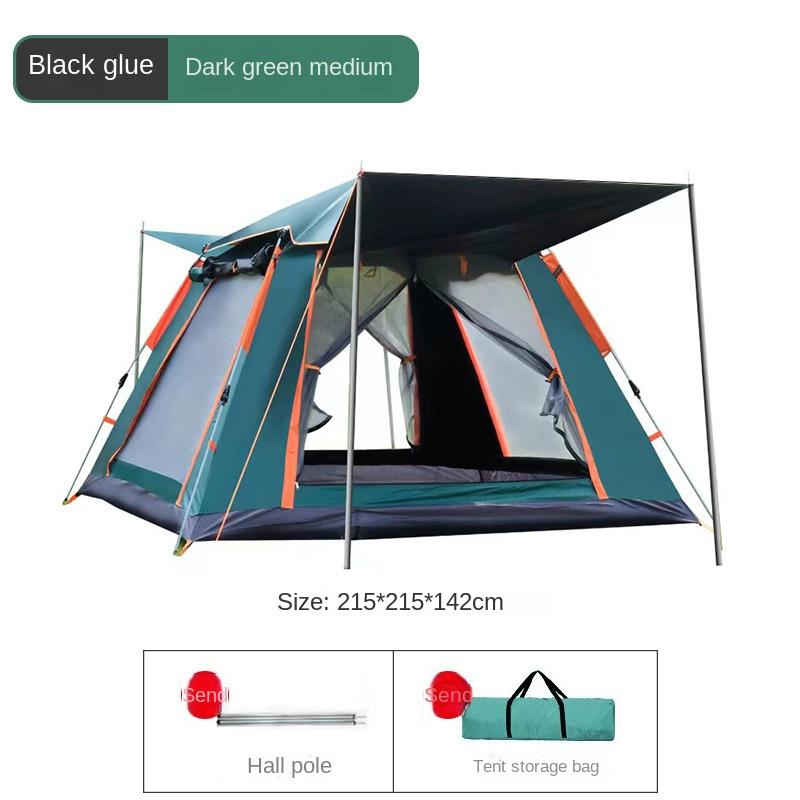 Палатка для улицы, автоматическая, для 3-4 человек, пляжная, быстро открывающаяся, складная, двойная, непромокаемая, для кемпинга, для кемпинга