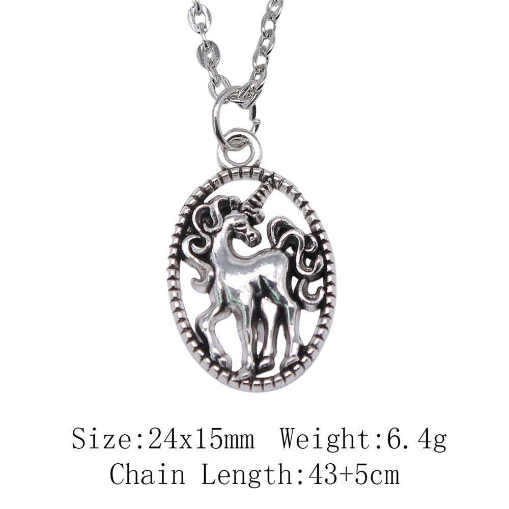 Подарки для женщин винтажное ожерелье лошадь единорог ожерелье на шею 43 см цепи предметы мужское ожерелье