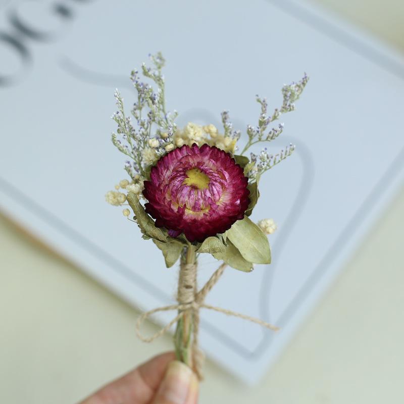 12cm Yunnan Dried Mini Flower Bouquet - Real Flower Wedding Gift Box Decorations