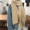 Coarse Knitted Scarf Women's Winter Korean Versatile Thick Warm Scarf Student Solid Color Scarf