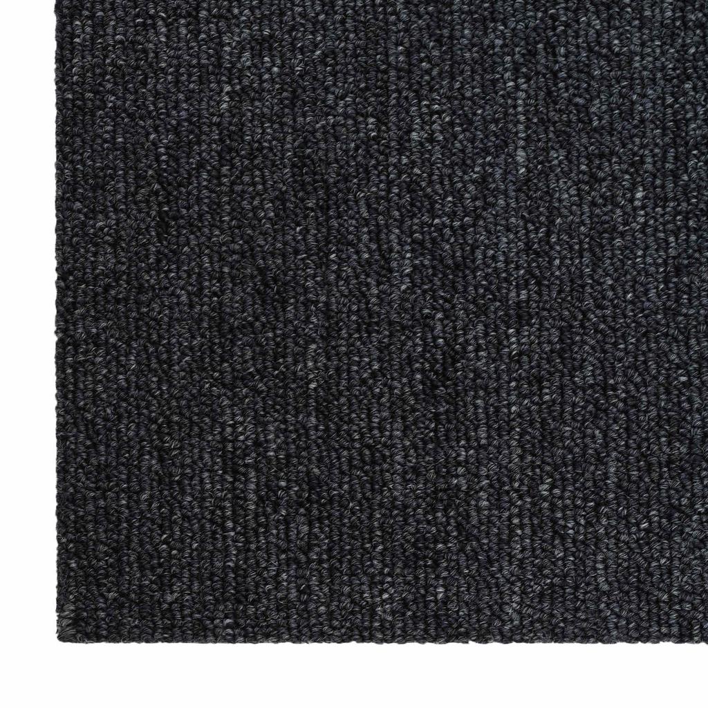 Dark Gray Carpet Tile 50 x 50 cm 4 pcs PP and Bitumen