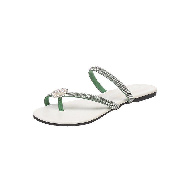 Тапочки 2024 года, новые женские туфли, летние сандалии на плоской подошве, женская одежда, пляжная обувь с носком, женская, размер 42