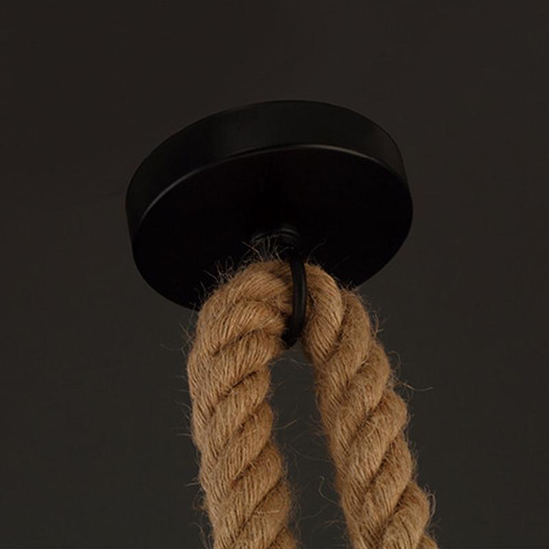 Винтажный Ретро Промышленный Лофт Держатель Пеньковой Веревки Потолочный Подвесной Светильник Лампа Кафе Ресторан Ретро Люстра