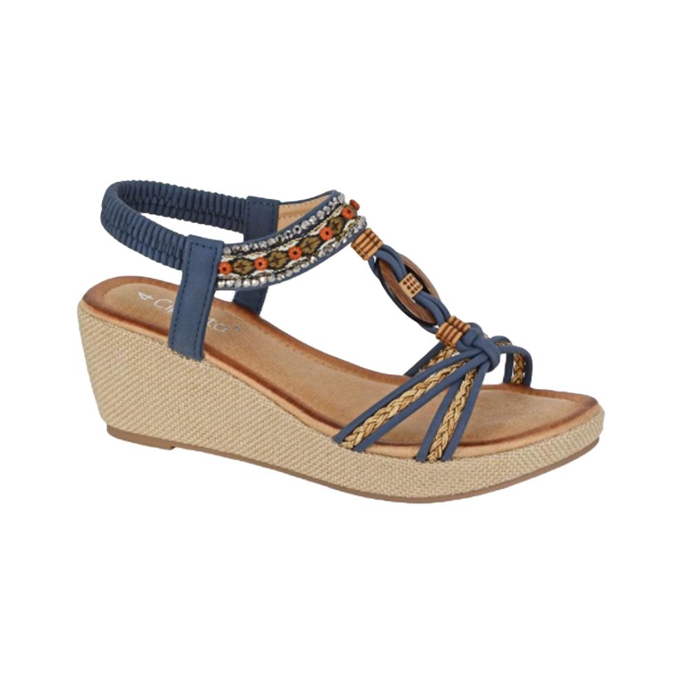 Cipriata Womens/Ladies Jewelled Platform Heel Sandals