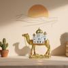 Gold Eid Mubarak Camel Statue Resin Camel Sculpture Light Luxury Ramadan Camel Figurine  Party