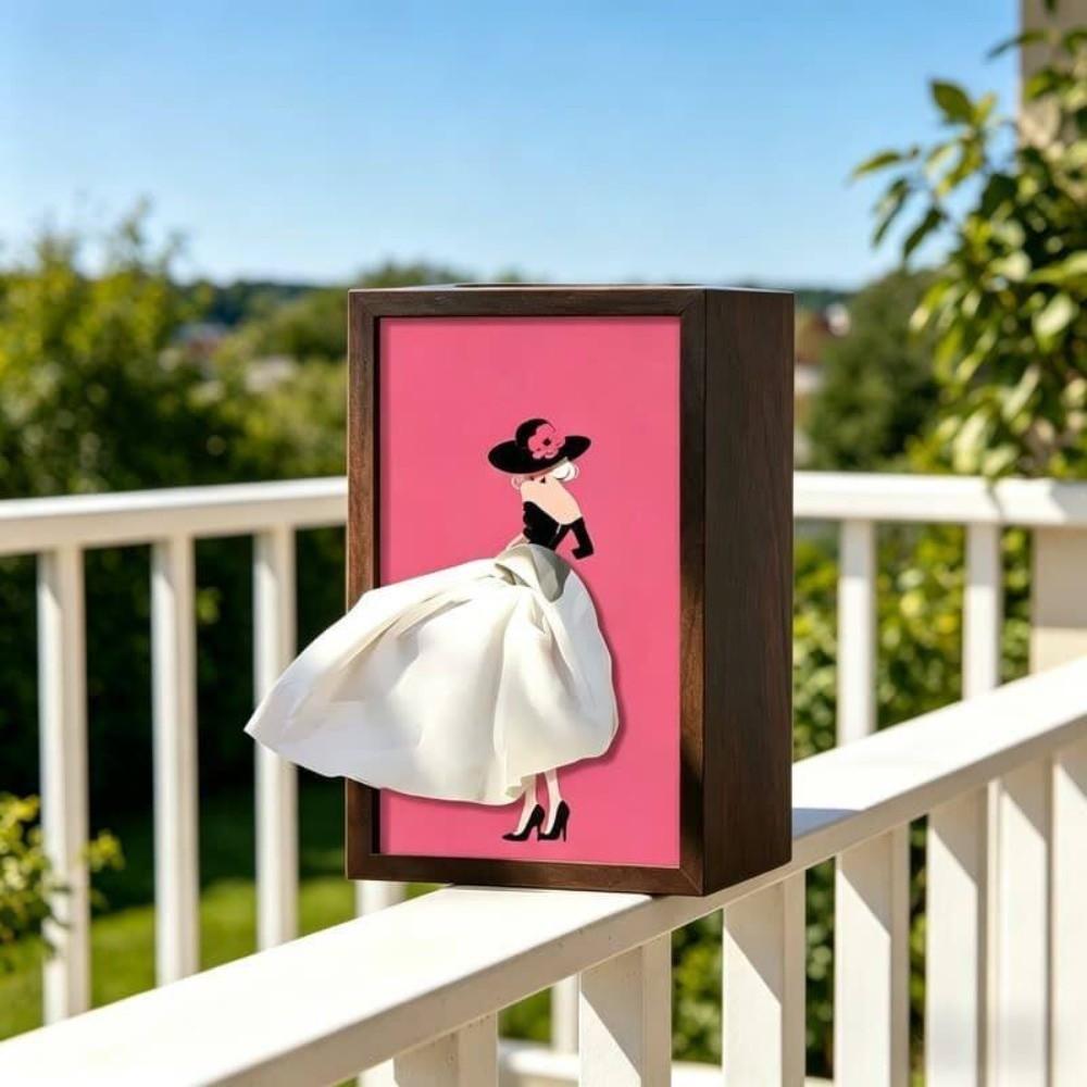 Luxury Art Ballet Tissue Box Elegant Design Tissue Dispenser Skirt Tissue Box Bedroom Table