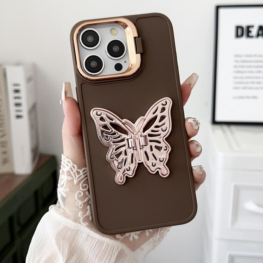 Чехол для телефона с кронштейном для камеры и бабочкой с 3D покрытием для IPhone Samsung Redmi OPPO VIVO