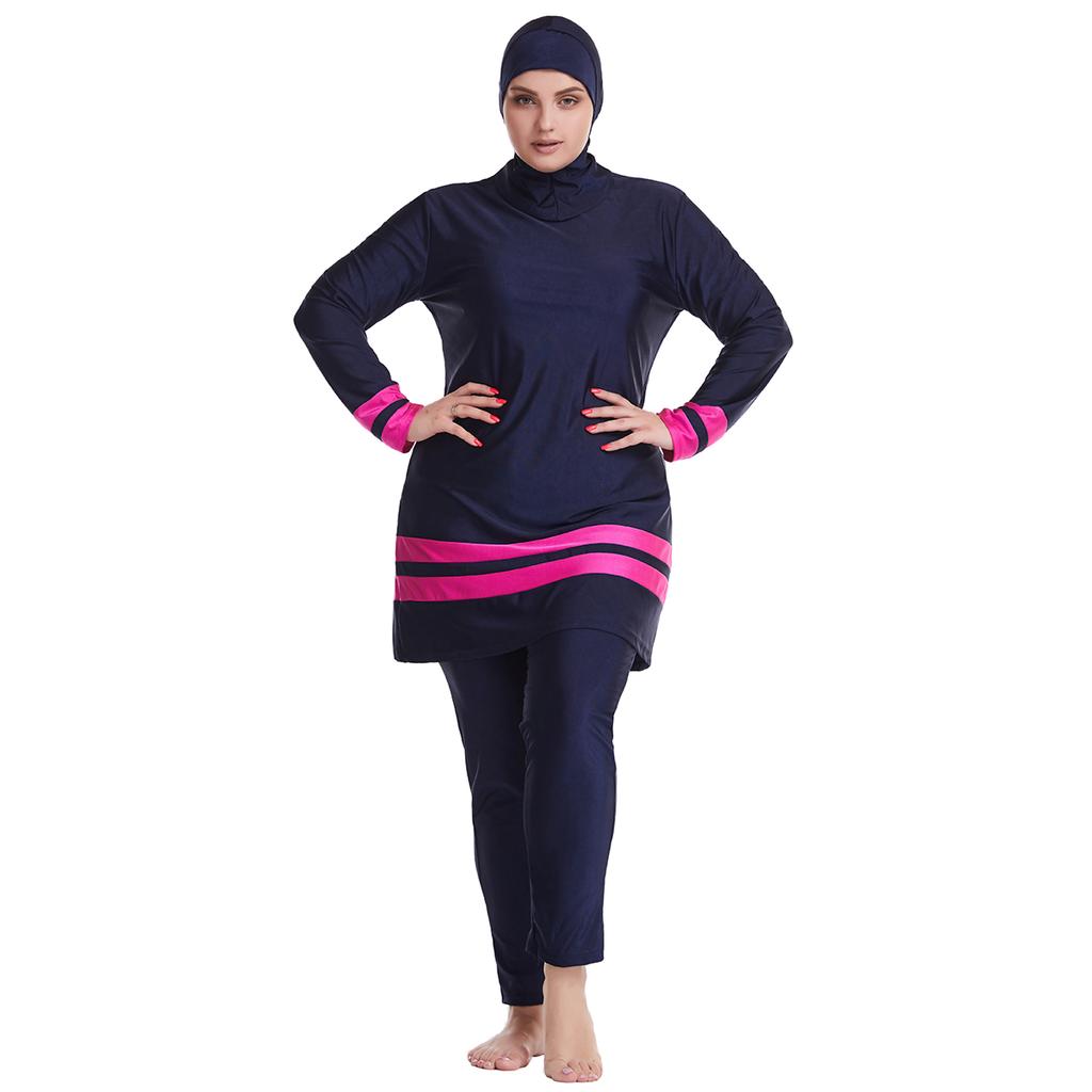Women Muslim Plus-Size Muslimah Swimwear Tankinis Full Coverage Swimsuit Women Swimming Suit Highly Elastic Comfortable 3 Pieces Beachwear XL-6XL