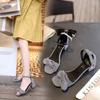 Fashion Sandal for Women Summer New Elegant Butterfly Block Heels Chunky Sandals Wedge Plaid Fashion Chunky Women's Shoes Trend 2024 Hot