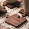 Black Walnut Tea Coaster Insulation Pad Wooden Coaster Tea Mat Creative Puzzle Anti-scalding Insulation Pad Tea Cup Coffee Mat