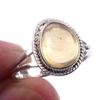 Natural Citrine Gemstone Handmade 925 Solid Sterling Silver Ring Size 6 N7g99