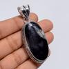 Purpurite Gemstone Silver Pendant Gift for Mom Vintage Style Handmade Jewelry 925 Sterling Silver Plated Pendant 2.3" WSJ-4932