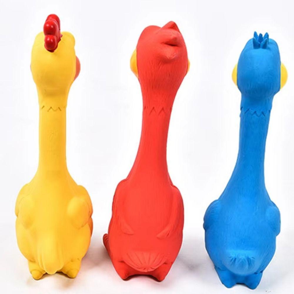 Flexible Squeaky Dog Toys Simulation Pet Squeeze Sound Toy Creative Latex Screaming Chicken  Horse