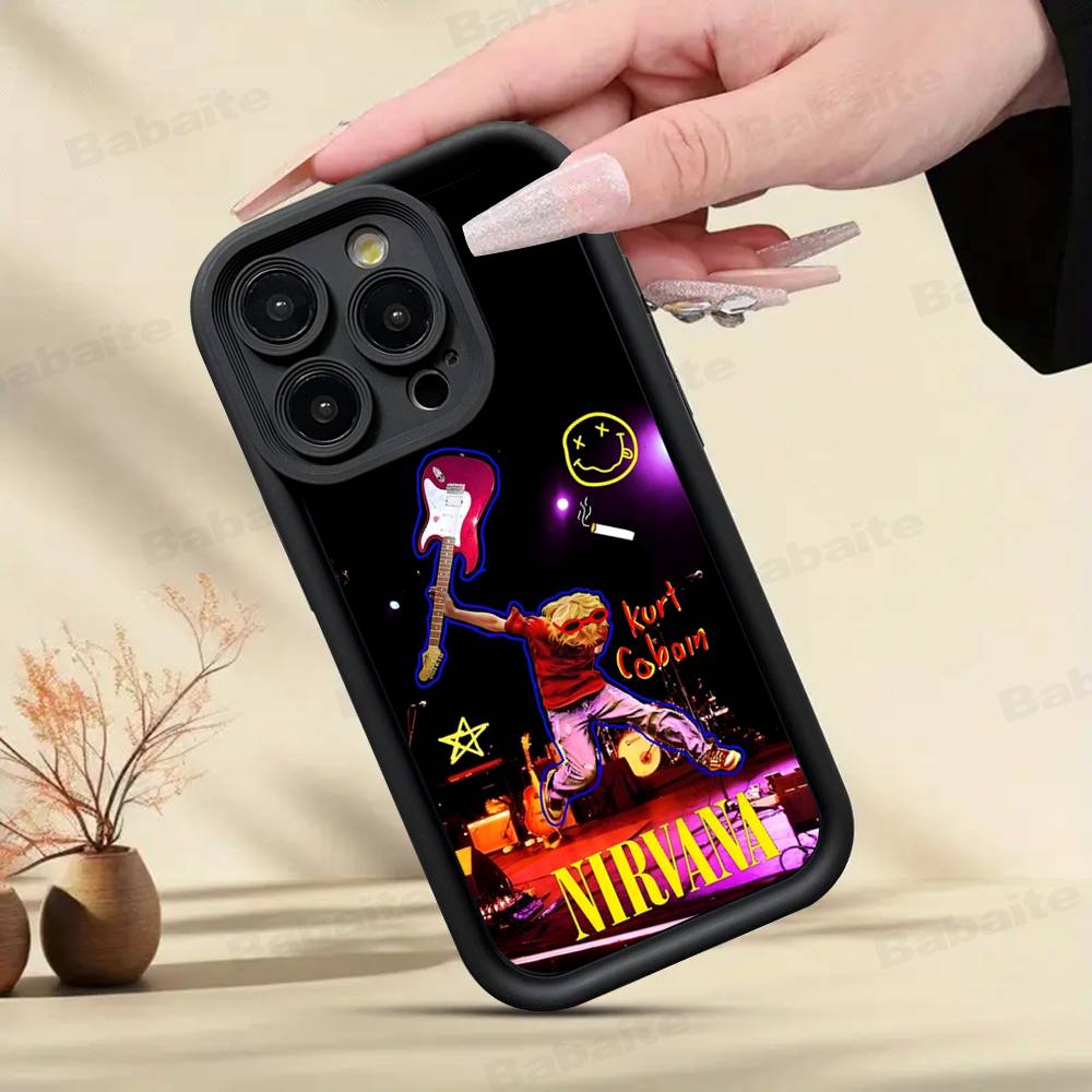 N-Nirvanaes Rock Band Phone Case For IPhone 17 16 Pro Max 15 14 Plus 11 12 13 Soft Shockproof Cover