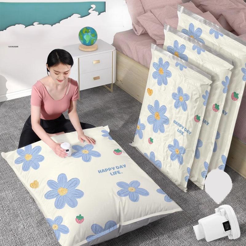 Вакуумные пакеты для хранения Компрессионные пакеты для одежды Утолщенный материал Экономия места Органайзер для хранения Путешествия Домашнее использование Постельное белье Одежда Сумка для хранения