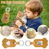 Pet Memorial Keychain Pendant with Hair Engraving Feature Dog Cat Claw Design Faux Leather Pet Hair Memorial Keychain