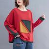 Women Clothes Spring Autumn Casual Ladies Clothing Patch Long Sleeve T-Shirts Ladies Fashion Tops Pullovers
