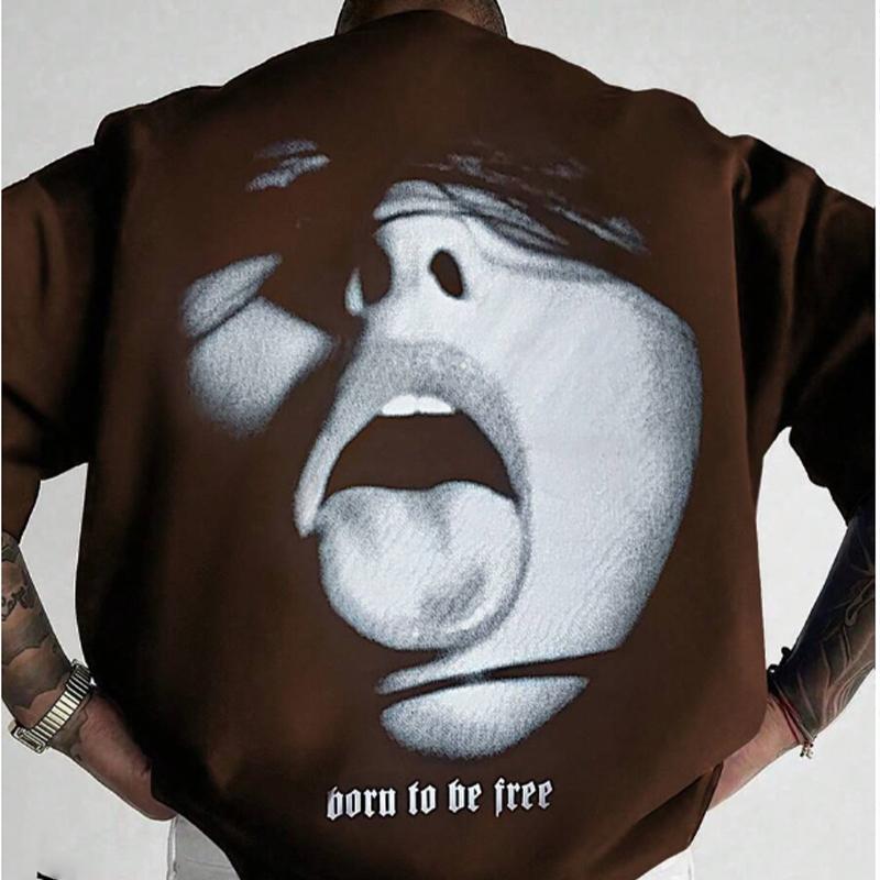 Новая летняя мужская модная футболка с сексуальным принтом губ, мужская футболка, топ