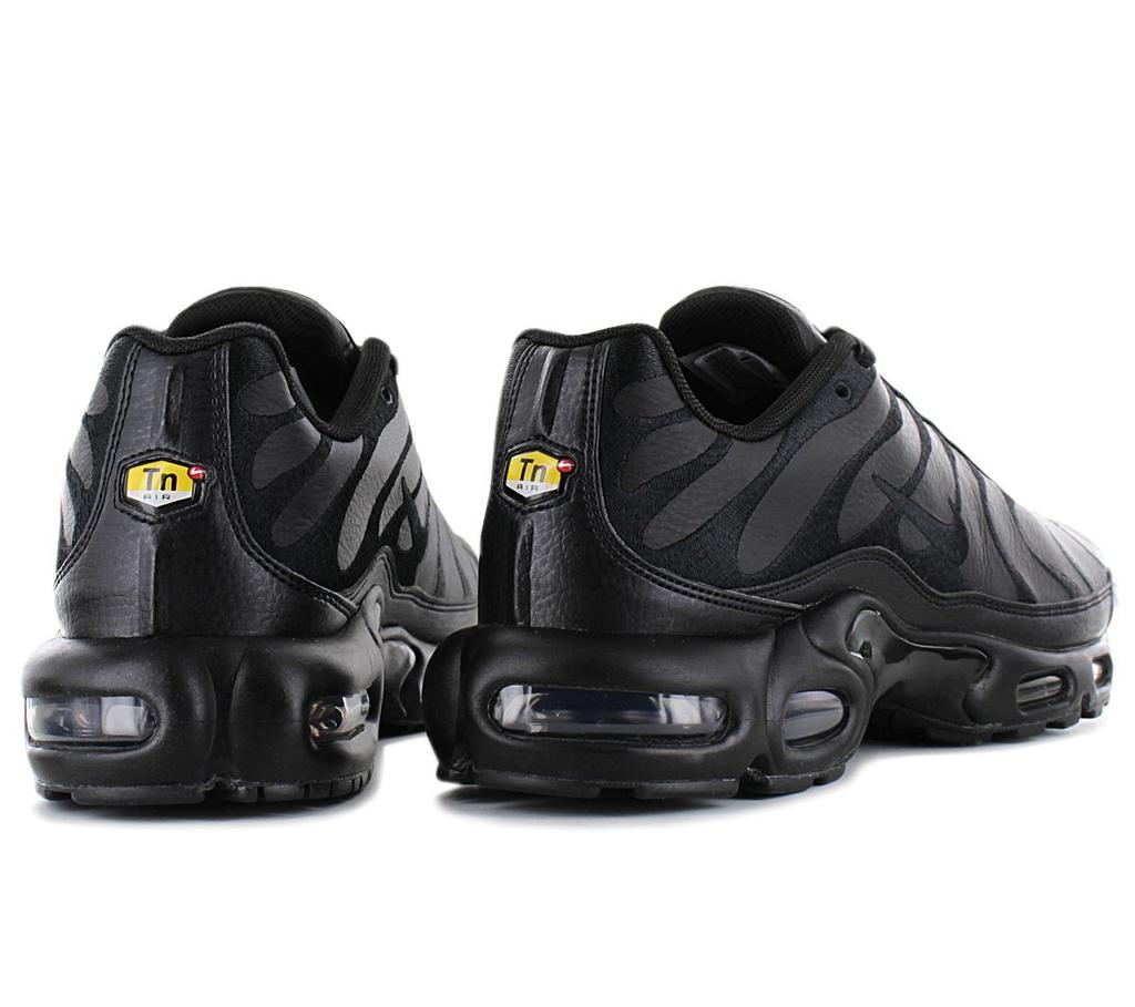 Nike Air Max Plus TN Leather - Triple Black - Мужские кроссовки черные AJ2029-001 ORIGINAL
